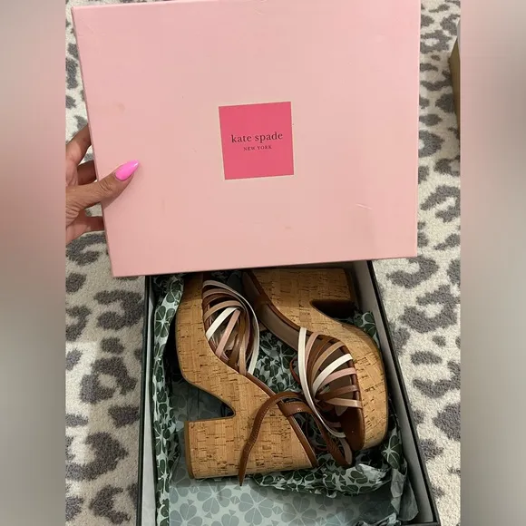 Kate spade multi color strappy sandals