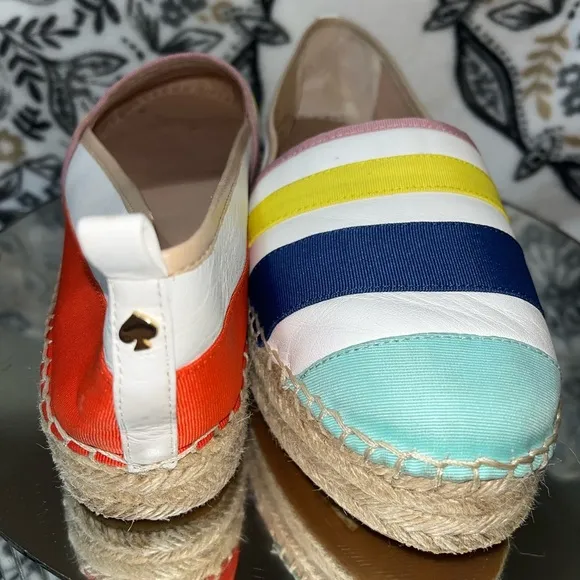Kate Spade New York ‘Leena’ Rainbow Leather Espadrilles Sz 10.