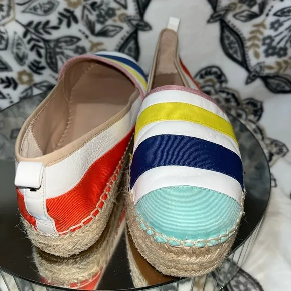 Kate Spade New York ‘Leena’ Rainbow Leather Espadrilles Sz 10.