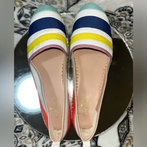 Kate Spade New York ‘Leena’ Rainbow Leather Espadrilles Sz 10.