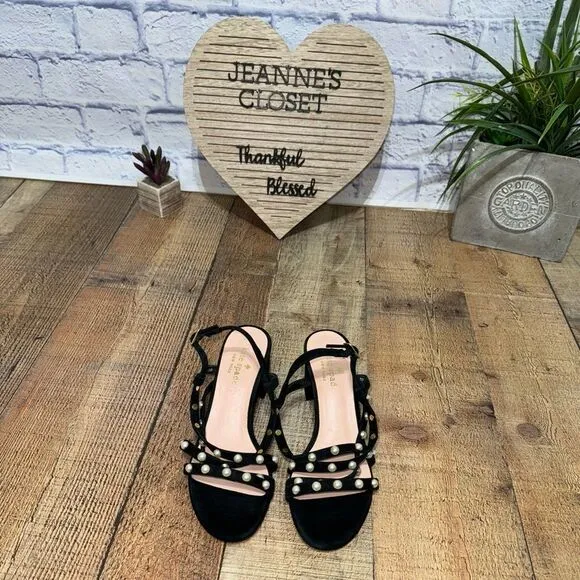 Kate spade Wynn sandals black pearl