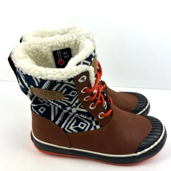 Keen Elsa Ankle Boots 6.5 Geometric Aztec Waterproof Insulated Bootie