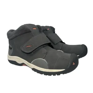 Keen Kootenay 3 Winter Snow Boots Waterproof Fleece Lined Gray Youth Girls 3