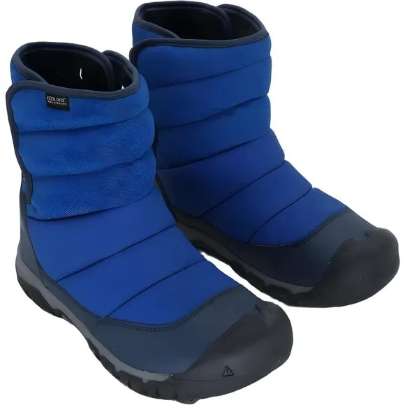KEEN Puffrider Insulated Waterproof Snow Boots, Naval Academy/Surf, 6 US Unisex