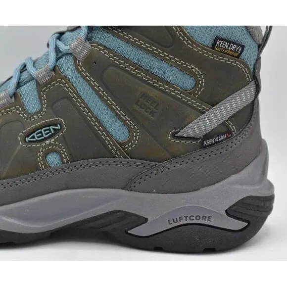 Keen Womens Size 8 Circadia Polar Mid Insulated Waterproof Hiking Boots