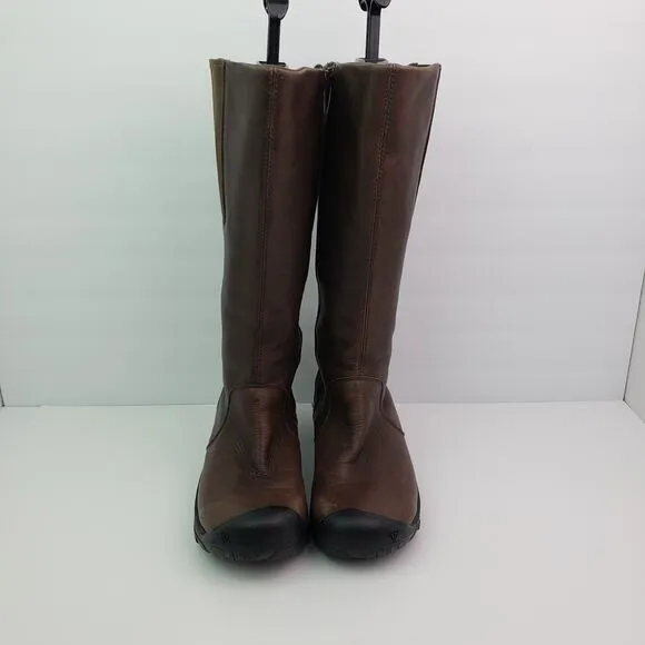 Keen Womens Size 8.5 Brown Leather 150Gram Insulated Tall Winter Boots 52021-Jav