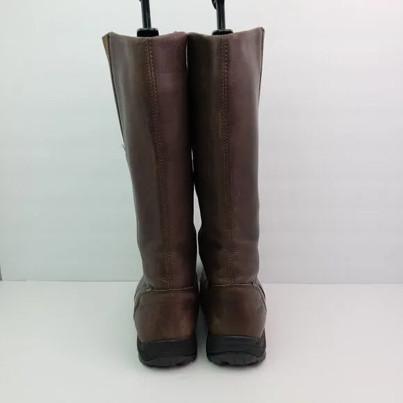 Keen Womens Size 8.5 Brown Leather 150Gram Insulated Tall Winter Boots 52021-Jav
