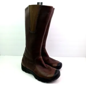 Keen Womens Size 8.5 Brown Leather 150Gram Insulated Tall Winter Boots 52021-Jav