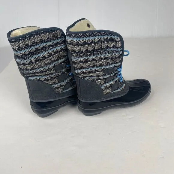 Khombu Jenna waterproof winter snow duck boots womens Sz 11M NIB Nordic Grey