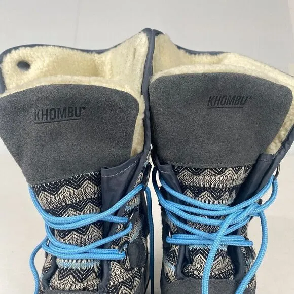Khombu Jenna waterproof winter snow duck boots womens Sz 11M NIB Nordic Grey