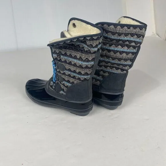 Khombu Jenna waterproof winter snow duck boots womens Sz 11M NIB Nordic Grey