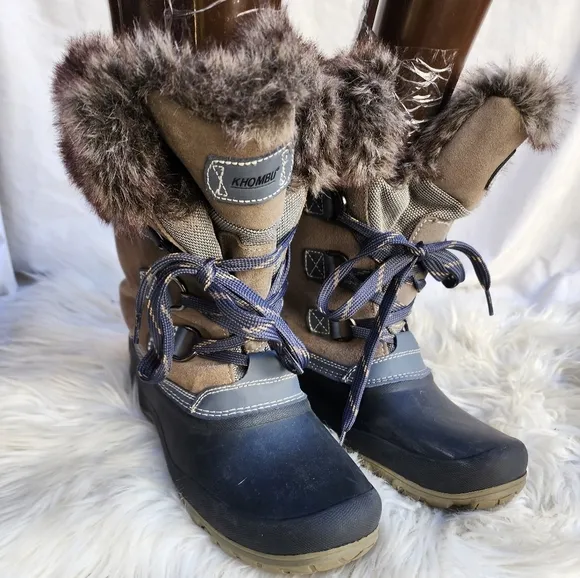 Khombu lined faux fur‎ snow boots 10