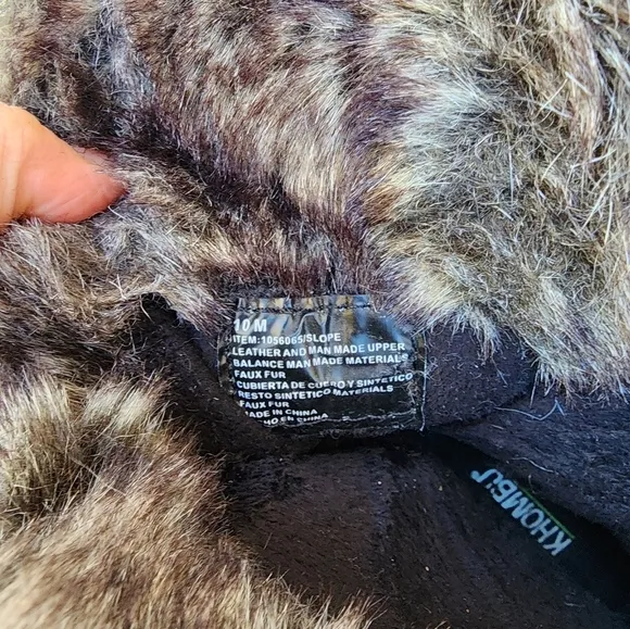 Khombu lined faux fur‎ snow boots 10