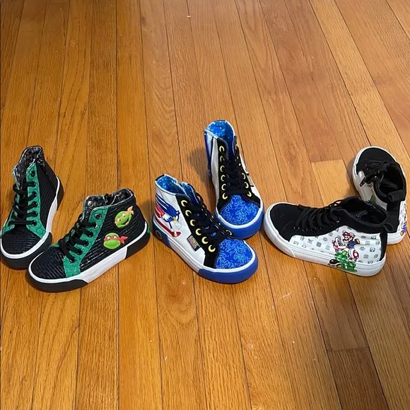 Kids Cartoon Character High-Top Sneakers