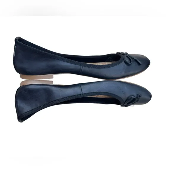 KORKS Pianosa Black Leather Ballet Flats Sz 9