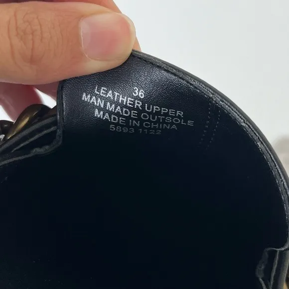 Kurt Geiger Black Cow Leather Chelsea Mule NEW Flats Chain Studded Pointed Toe