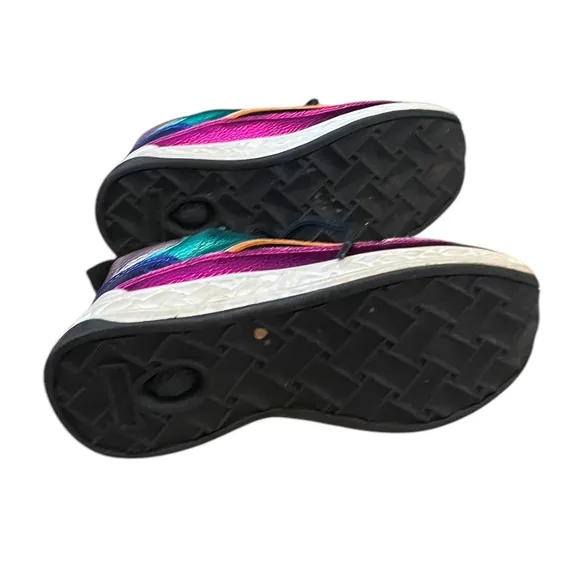 Kurt Geiger Kid's Mini Kensington Sneakers Metallic Rainbow Hues SIZE 32/1M