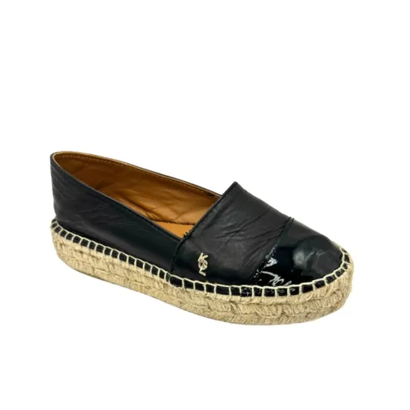 Kurt Geiger Morella Women's Black Leather Espadrilles | 6