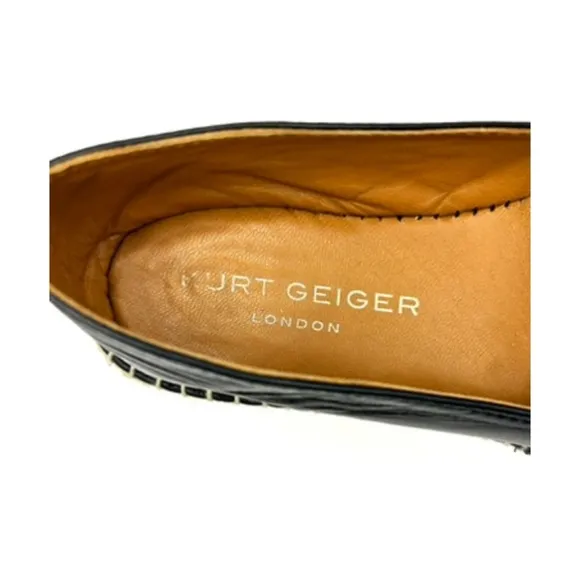 Kurt Geiger Morella Women's Black Leather Espadrilles | 6