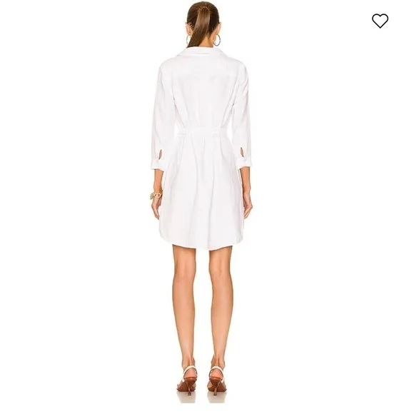 L'AGENCE Bella Linen Mini Shirt Dress