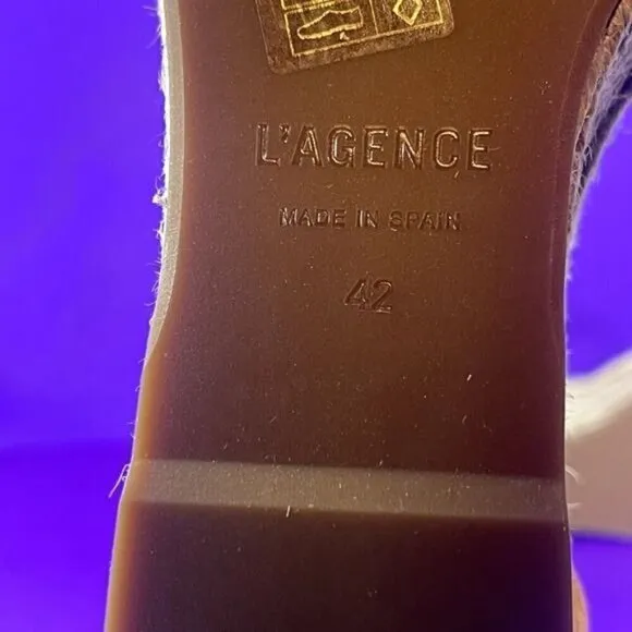 L'AGENCE Women's Brown Elysee Women's Brown Platform Suede Wedge Espadrilles 11