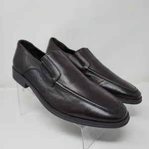 Lands End Loafers Shoes Mens 9.5 Brown Leather Slip On Dress Casual