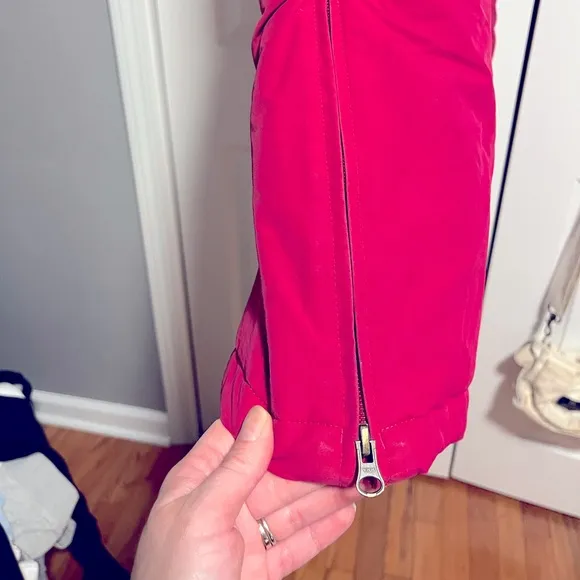 Lands End Snow Pants Kids Squall Girls Pink Bib Overalls Size 8  Grow-Alongs