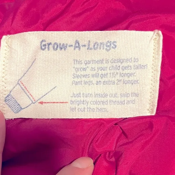 Lands End Snow Pants Kids Squall Girls Pink Bib Overalls Size 8  Grow-Alongs