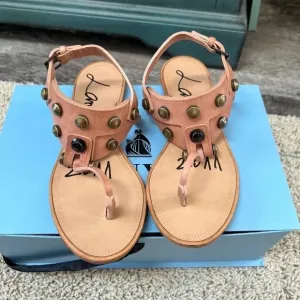 LANVIN Flat Sandals with Studs and Strass 8