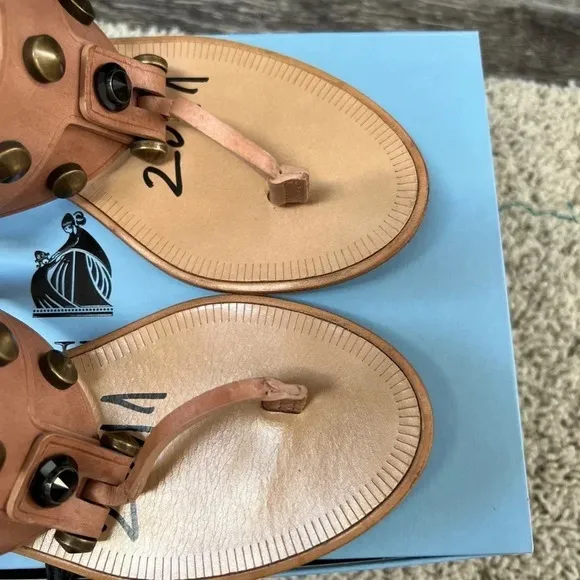 LANVIN Flat Sandals with Studs and Strass 8