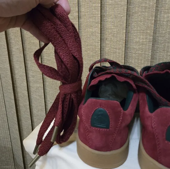 Lanvin Red High-Top Sneakers with Suede Finish