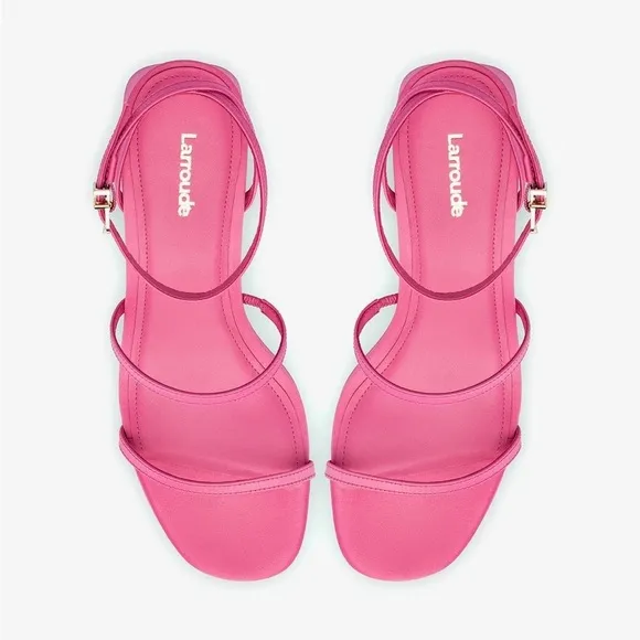 Larroude Women's Pink Strappy Sandals NIB