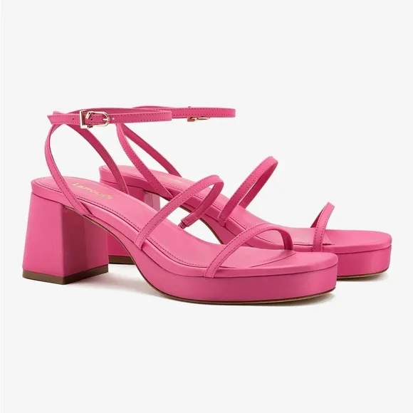 Larroude Women's Pink Strappy Sandals NIB