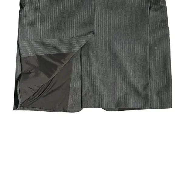 LAUREN RALPH LAUREN BLACK PINSTRIPE WOOL SUIT JACKET SIZE MEDIUM