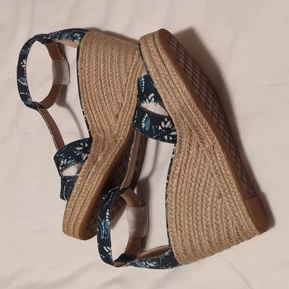 Lauren Ralph Lauren Hale Womens Logo Platform Espadrilles Wedge Sandals Size 11B