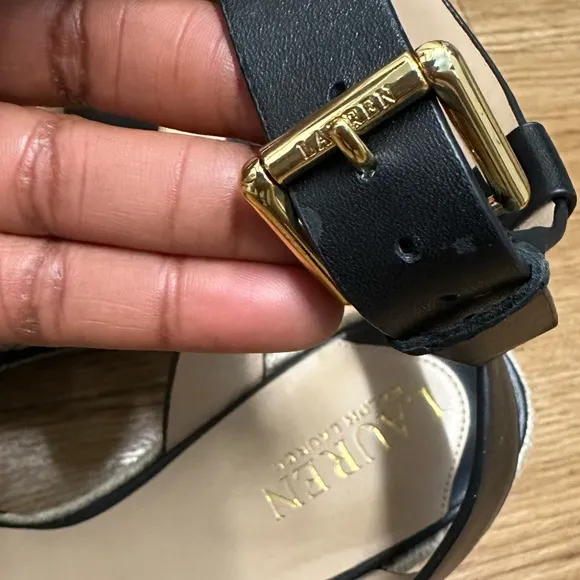 LAUREN RALPH LAUREN Wedge Platform Open Toes Sandals Espadrilles