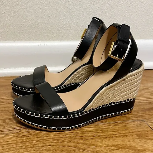 LAUREN RALPH LAUREN Wedge Platform Open Toes Sandals Espadrilles