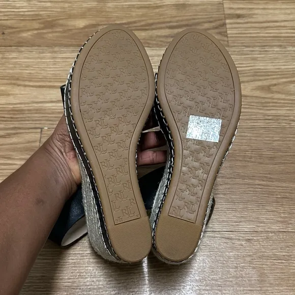 LAUREN RALPH LAUREN Wedge Platform Open Toes Sandals Espadrilles