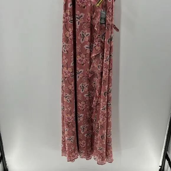 Lauren Ralph Lauren Women's Floral Flutter Sleeve Gown - Pink Multi - 10 - NWT