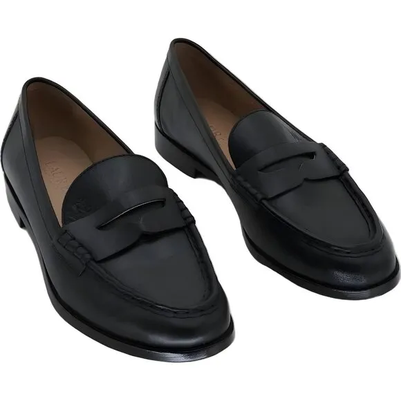 Lauren Ralph Lauren Wynnie Black Loafer Flats Shoes 9M
