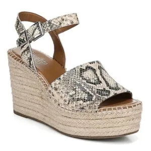 Like NEW Franco Sarto Takara Leather Animal Print Espadrille Sandals Size 8