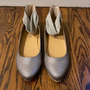 Like New Silver Ballet Flats