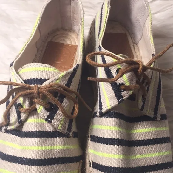 Like new Tory Burch Florence platform espadrilles