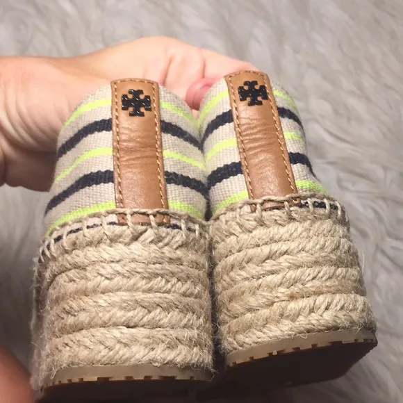 Like new Tory Burch Florence platform espadrilles