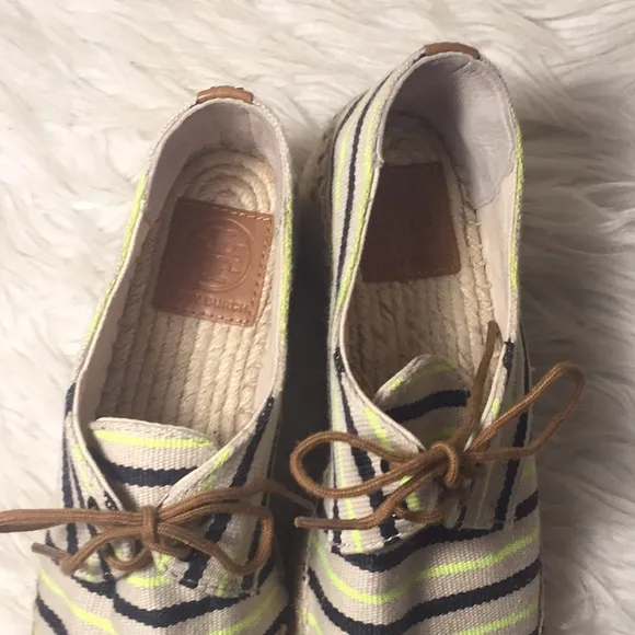 Like new Tory Burch Florence platform espadrilles