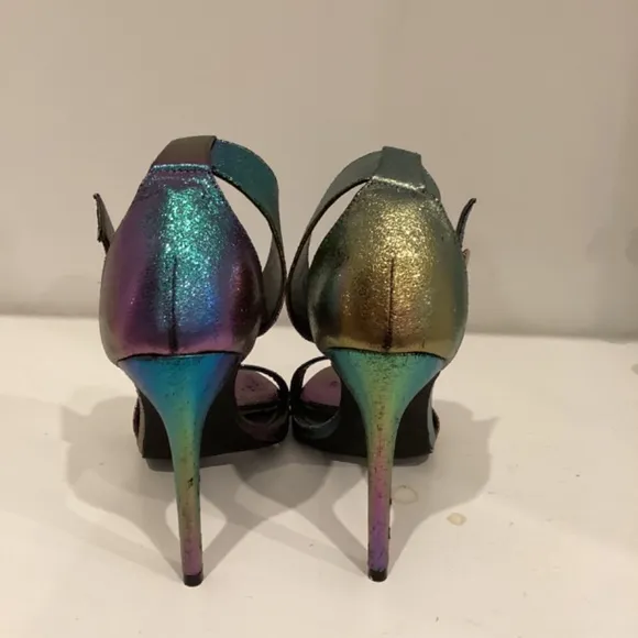 Liliana Heels Strappy Synth Leather Gorgeous Sandals Heels Crystal buckle 10