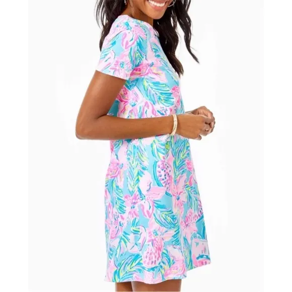 Lilly Pulitzer Cody Dress SZ S Blue Ibiza Gimme The Juice