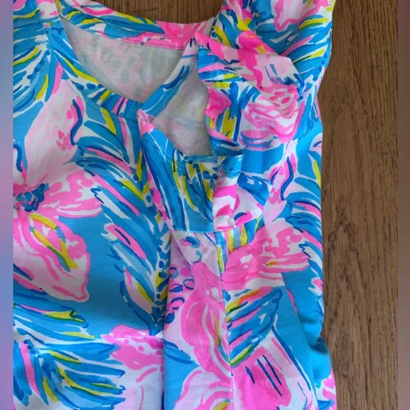 Lilly Pulitzer Cody Dress SZ S Blue Ibiza Gimme The Juice