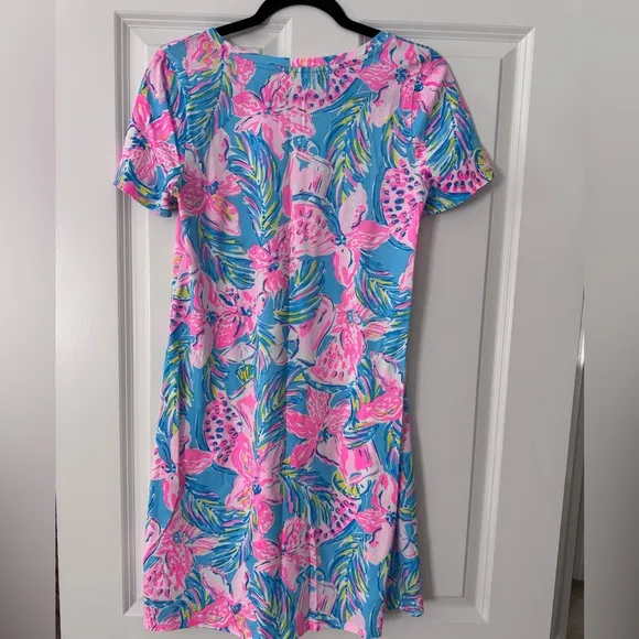 Lilly Pulitzer Cody Dress SZ S Blue Ibiza Gimme The Juice