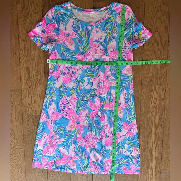Lilly Pulitzer Cody Dress SZ S Blue Ibiza Gimme The Juice